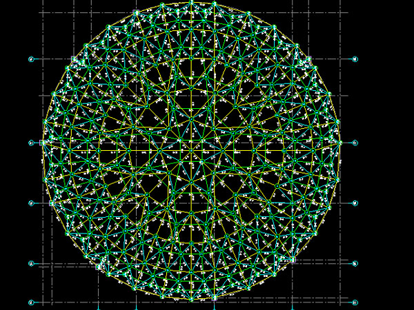 锡林格勒盟明光正元广场圆形网架